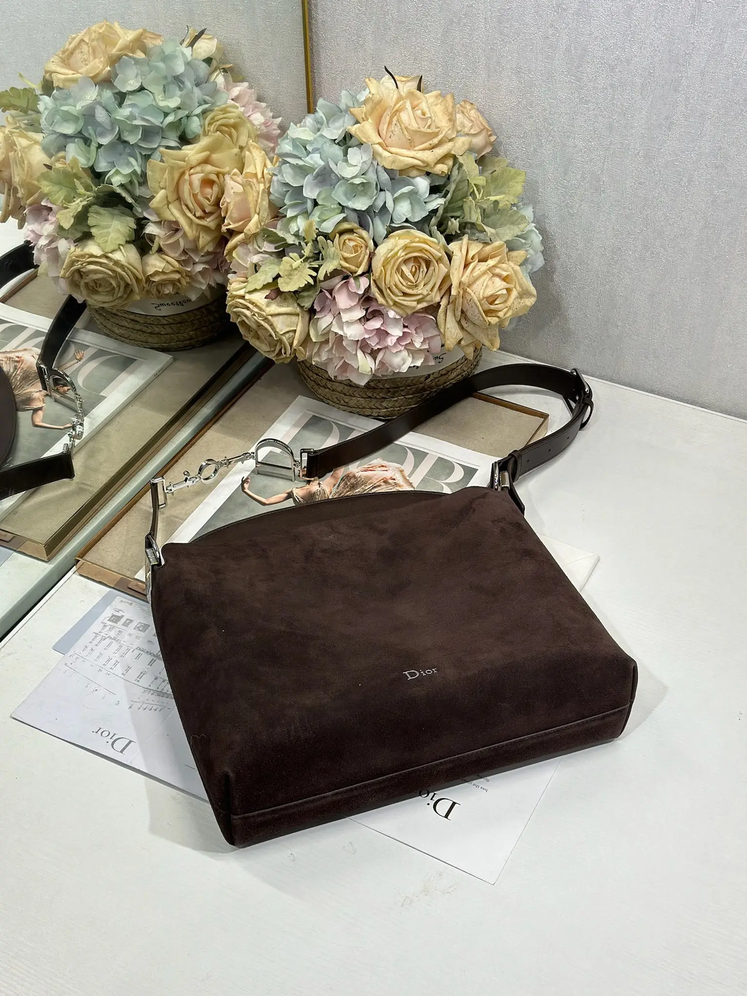 Dior 1412 Spring and Summer Color-Block Small Handbag Women s Shoulder Bag - Detail view 4