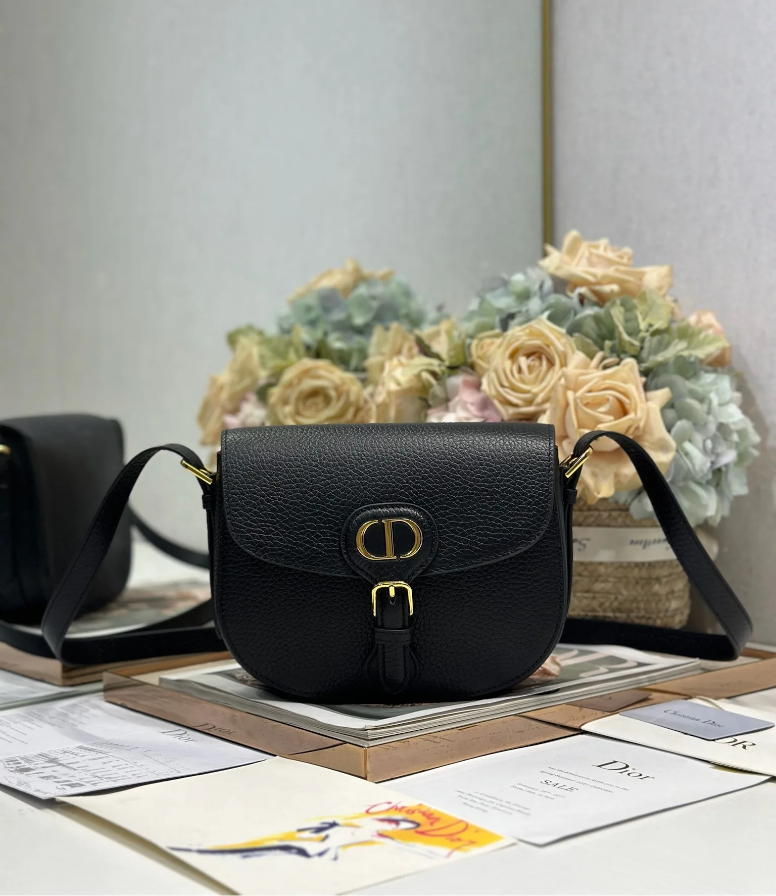 迪奥9337 荔枝纹手袋 女士斜挎包 - 细节图 1