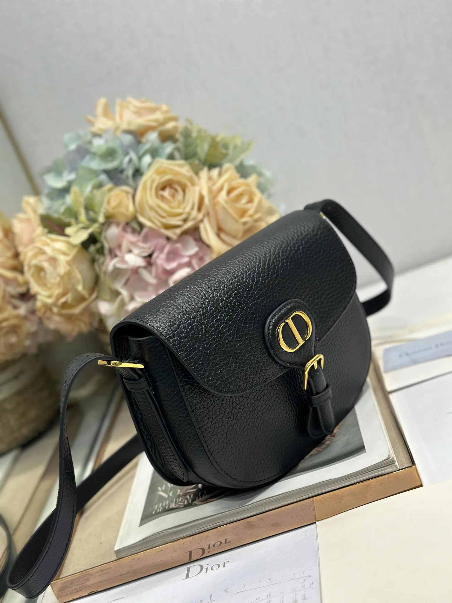 迪奥9337 荔枝纹手袋 女士斜挎包 - 细节图 2