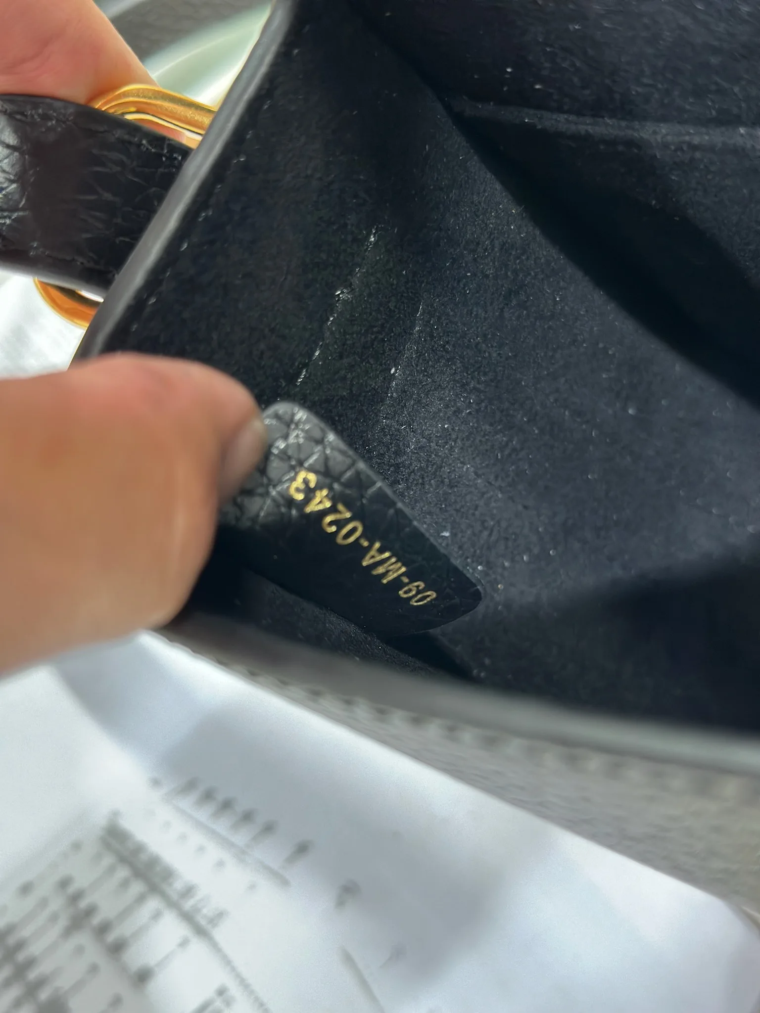 迪奥9337 荔枝纹手袋 女士斜挎包 - 细节图 9