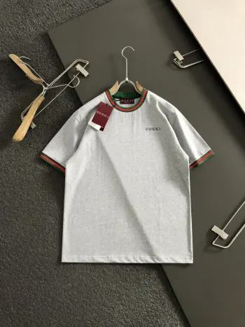 2026 Spring/Summer Red and Green Webbing Spliced Short Sleeve