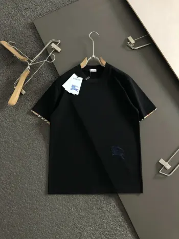 2026 Spring/Summer Plaid Cuff Spliced Short Sleeve