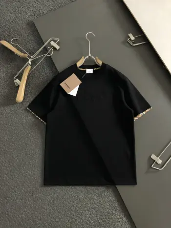 2026 Spring/Summer Plaid Splicing Woven Embroidered Short Sleeve