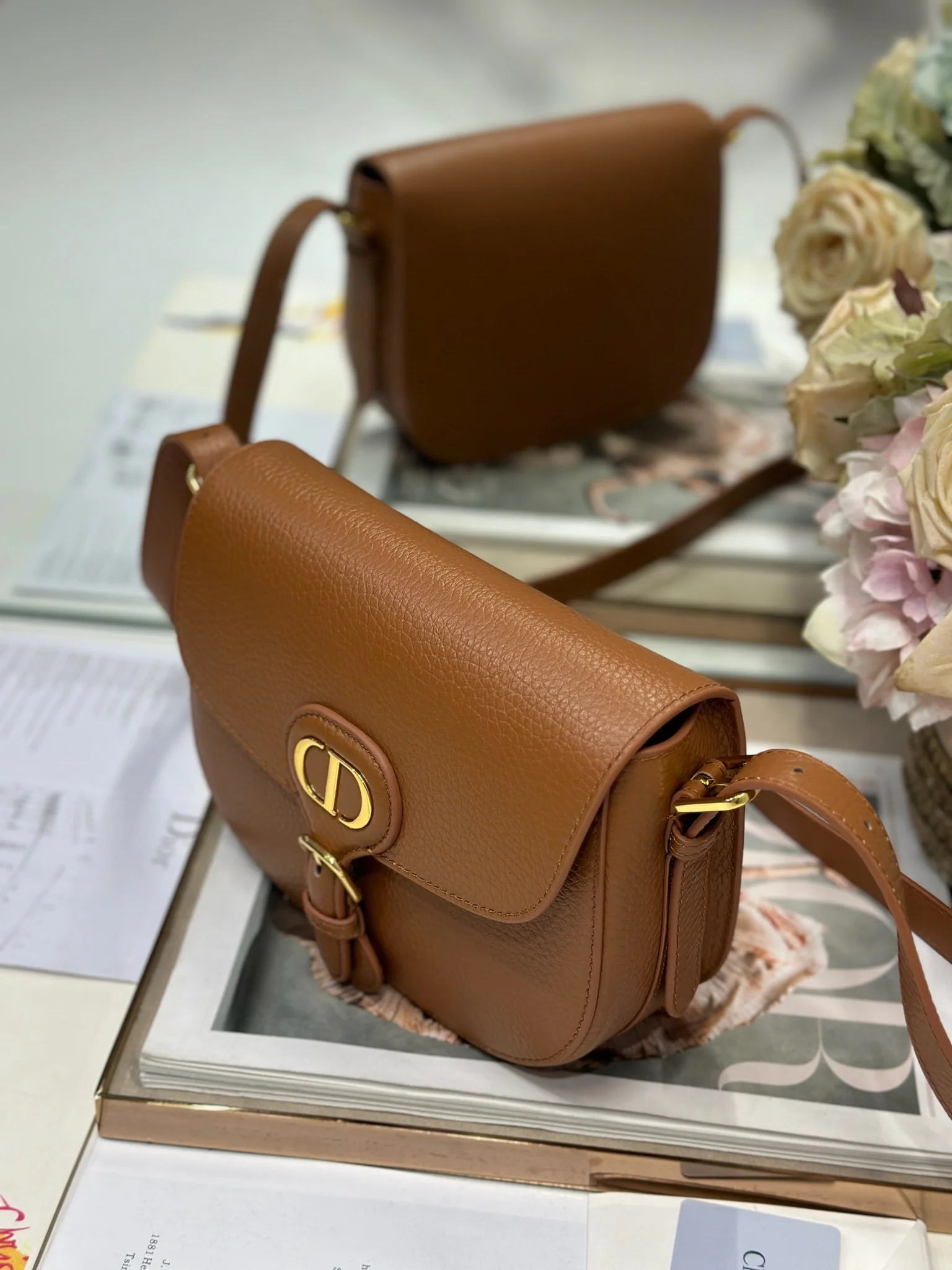迪奥9337 荔枝纹手袋 女士斜挎包 - 细节图 2