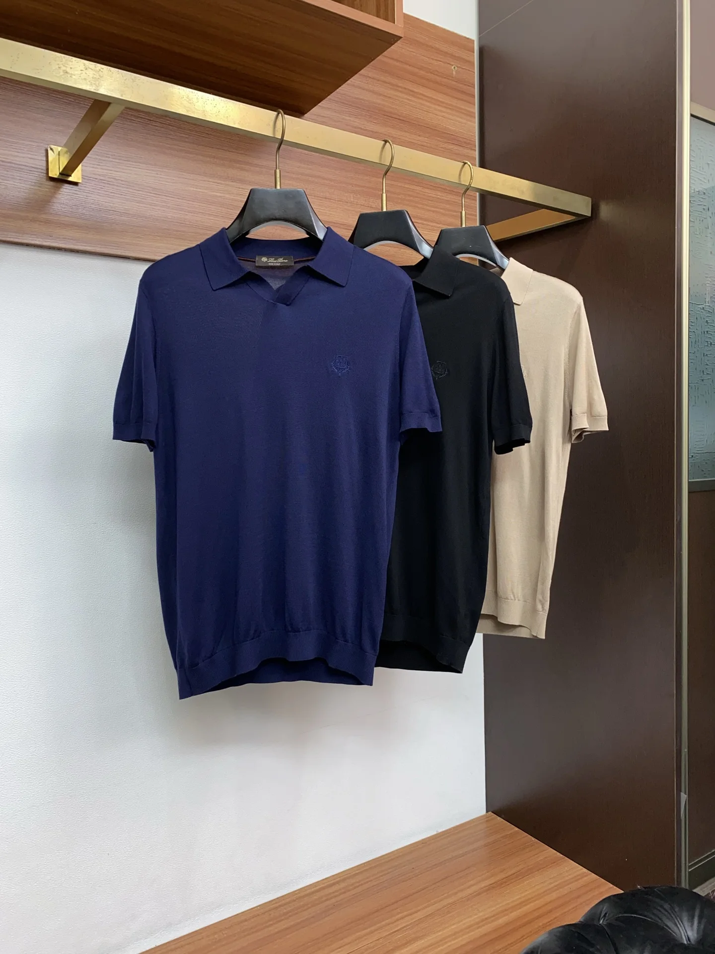 Loro Piana Men s Short Sleeve Polo Shirt - Detail view 9