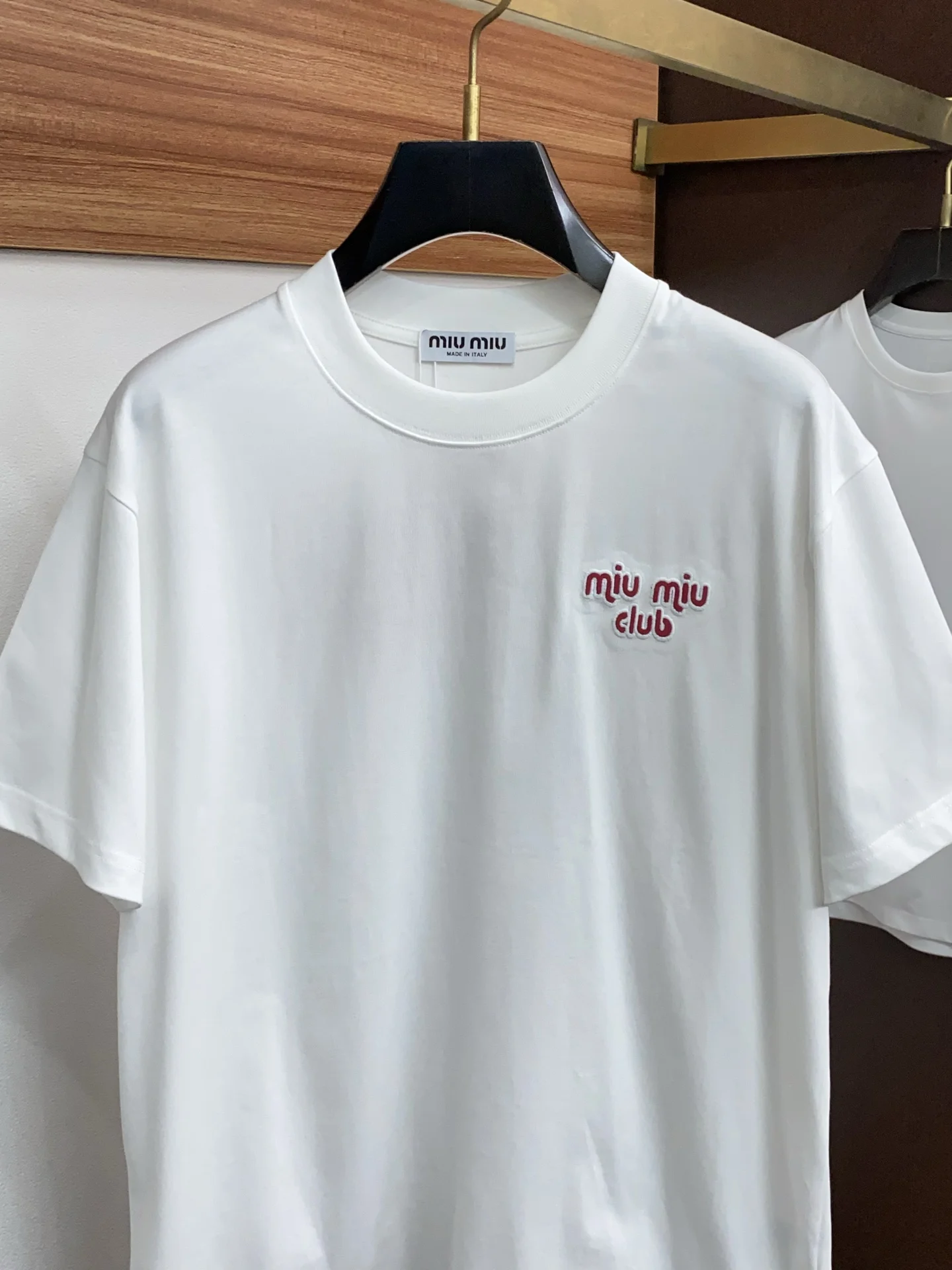 MIU MIU Round neck men s short sleeve T-shirt - Detail view 2