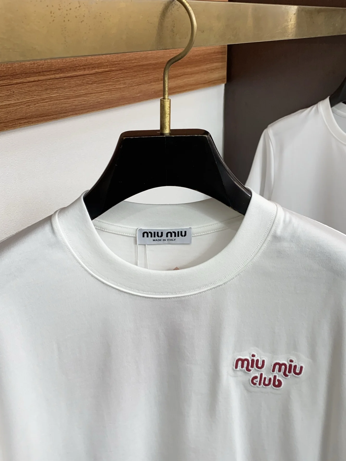 MIU MIU Round neck men s short sleeve T-shirt - Detail view 3