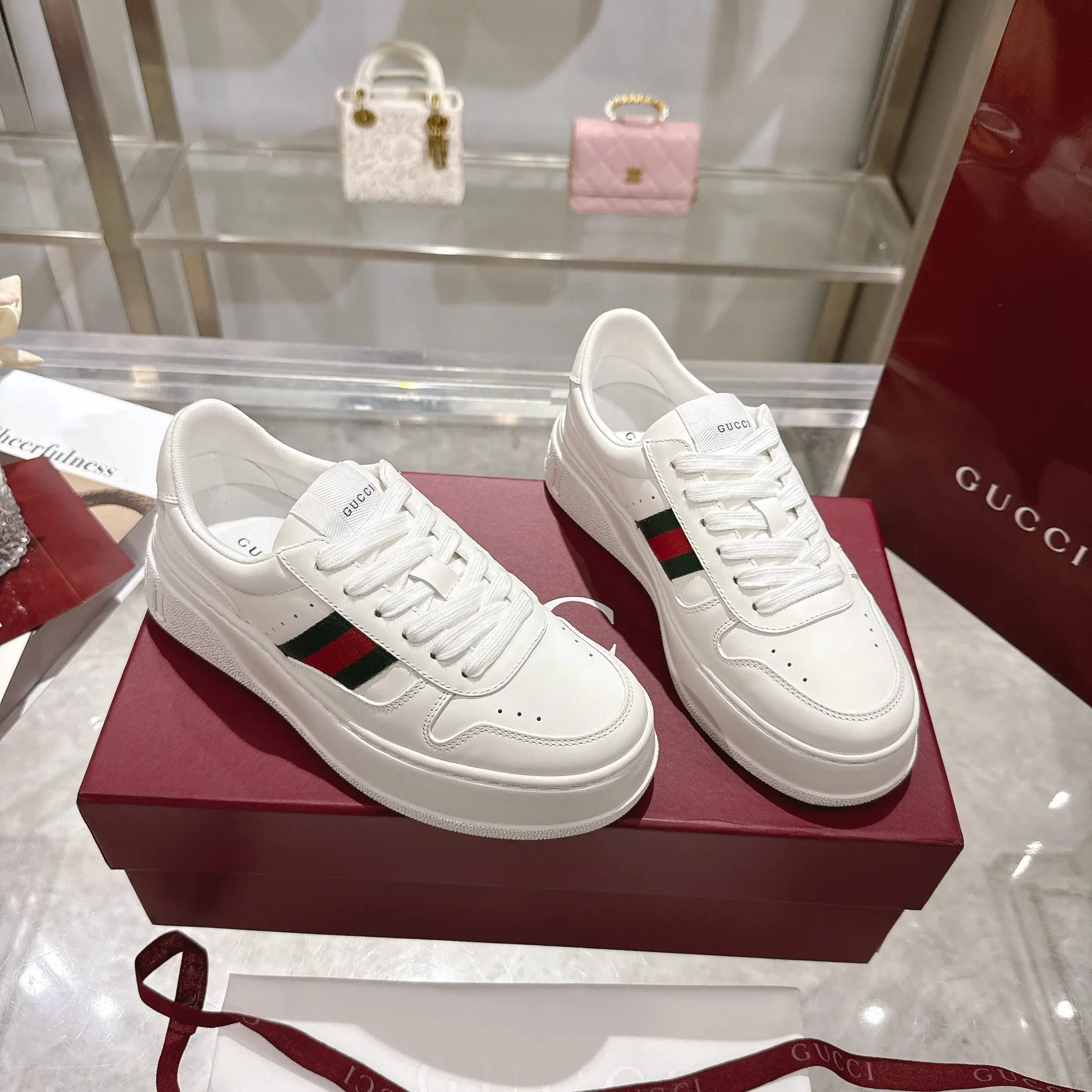 Gucci Increase height by 4CM, latest couple s thick-soled biscuit shoes. - Detail view 3
