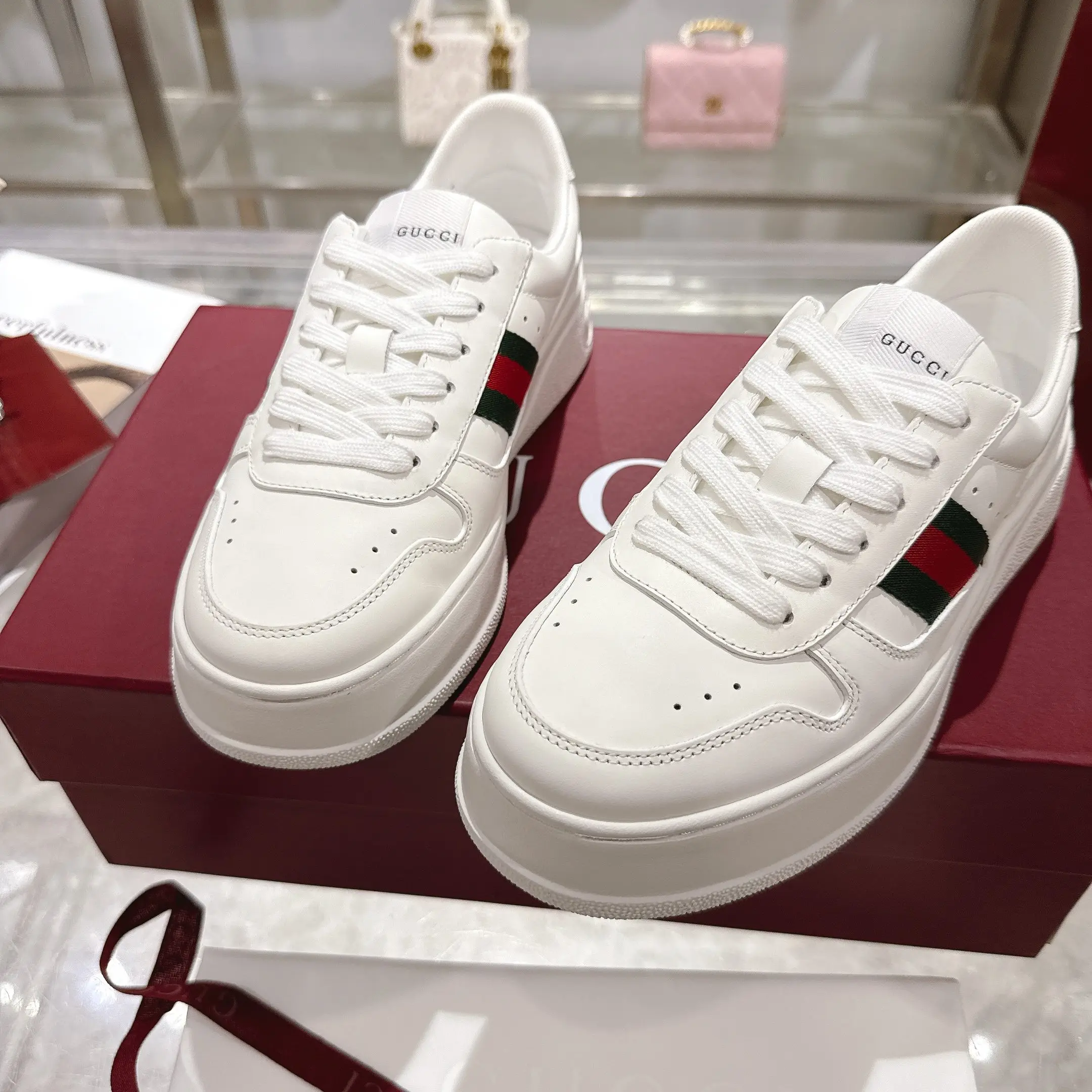 Gucci Increase height by 4CM, latest couple s thick-soled biscuit shoes. - Detail view 7