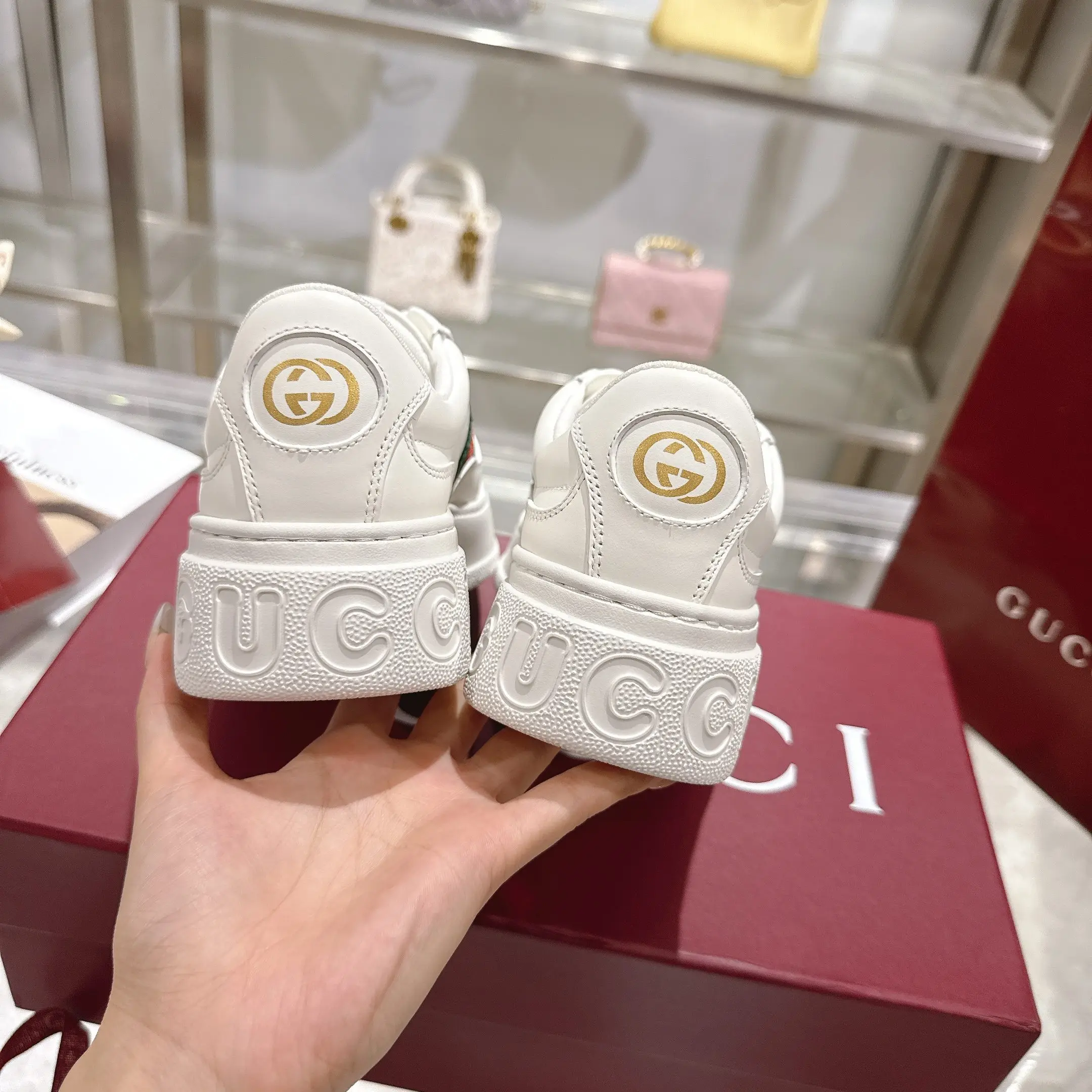 Gucci Increase height by 4CM, latest couple s thick-soled biscuit shoes. - Detail view 8