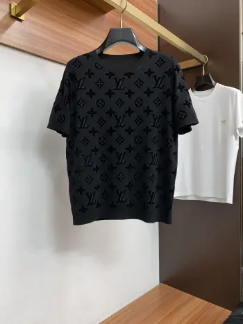 新工艺logo纯棉质微阔版圆领男士短袖T恤