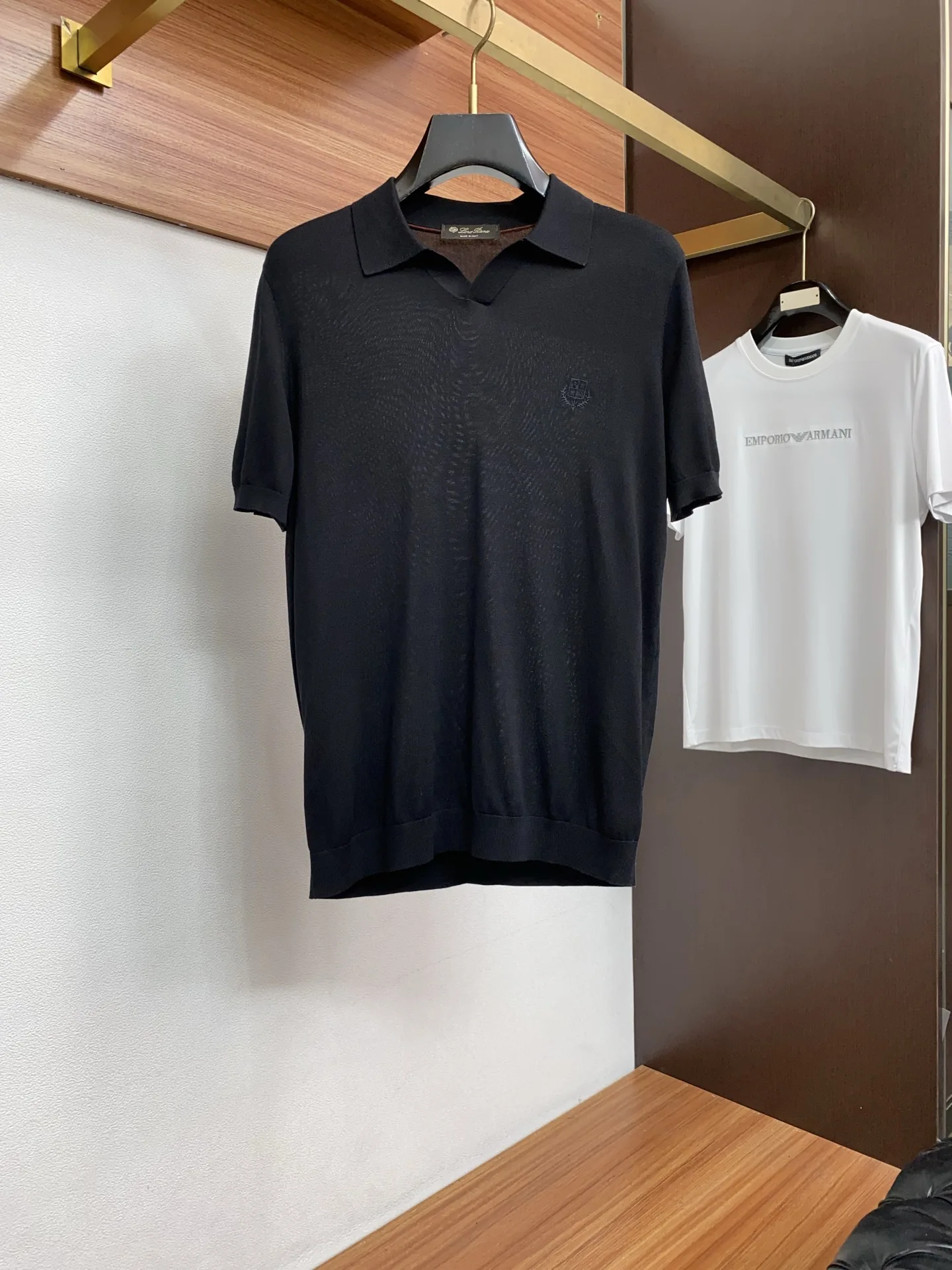 Loro Piana Men s Short Sleeve Polo Shirt - Detail view 1