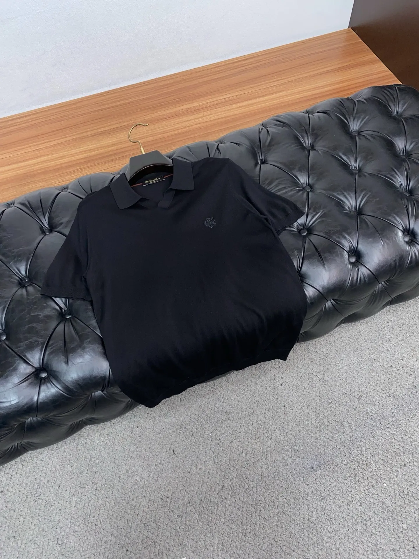 Loro Piana Men s Short Sleeve Polo Shirt - Detail view 7