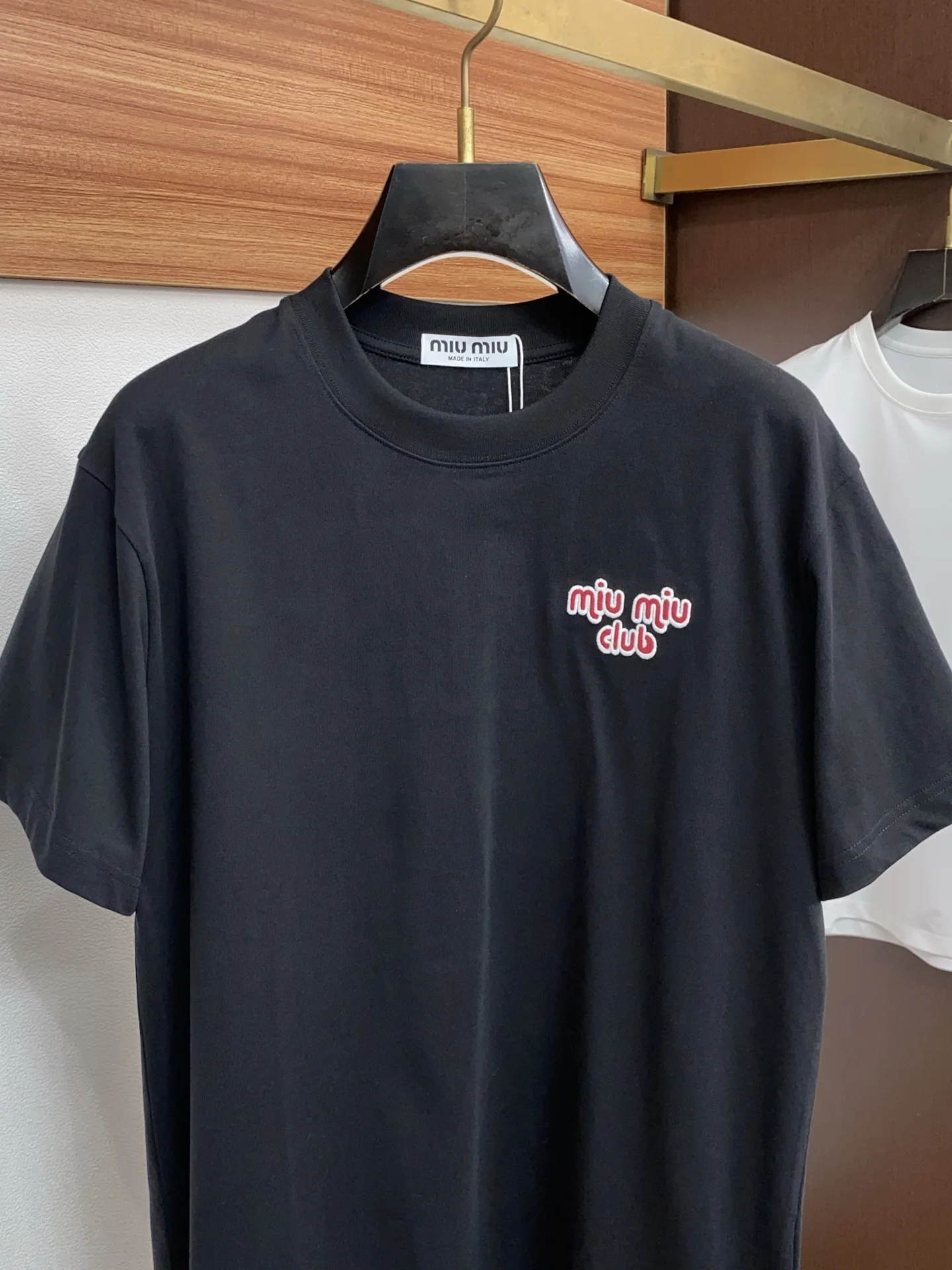 MIU MIU Round neck men s short sleeve T-shirt - Detail view 2