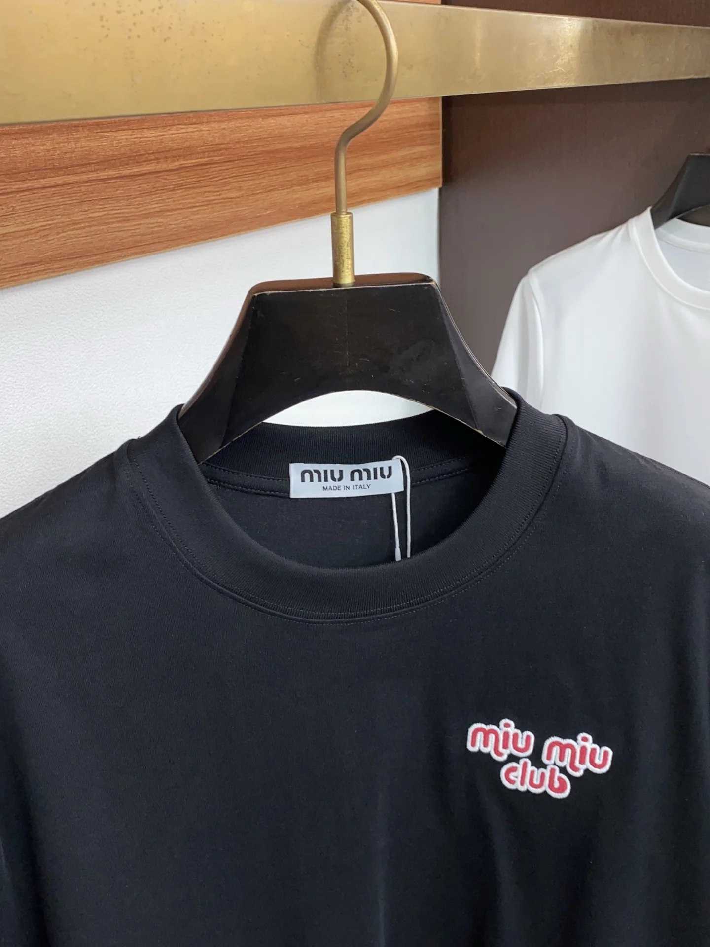 MIU MIU Round neck men s short sleeve T-shirt - Detail view 3