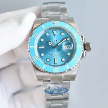 <p>劳力士ROLEX潜航者水鬼SUB系列 最新官方蒂芙尼蓝/粉水鬼/黄水鬼腕表 纪念潜水艇人员 第70届周年纪念日 所推出的新款全新流行纪念款  1 圈口独特彩色配方和准确把控温度烧制而成 无限接近原装 蓝宝石夜光点做到极致原装闪亮 圈口刻度采用物理气相沉积技术 将铂金粉高温涂覆在字体上 使字体颜色耐久 遇水遇油不掉色 机芯搭载3135一体机 男女通用佩戴  </p>