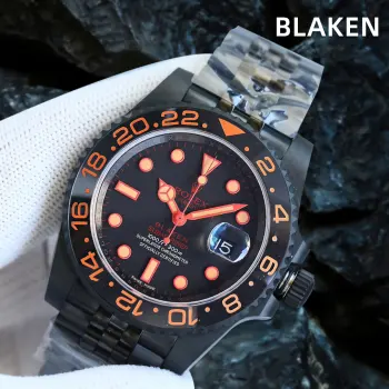 <p>第三代最新升级BLAKEN款水鬼系列 夜黑劳力士/五组表带系列 </p><p>劳.力士Rolex碳黑钢皇 改装劳.力士水鬼系列 巅峰神器 </p><p>1  BLAKEN高级改装水鬼系列 让您美美的 酷酷的 </p><p>2  表身DLC黑化处理 Blacken改装团队特有的暗夜黑表盘砂砾效果100%还原 </p><p>3  搭载一体3135机芯机械 稳定性强  </p><p>4  直径40毫米 厚度11毫米 </p><p>- 诚意之作 欢迎各路表友品鉴</p>