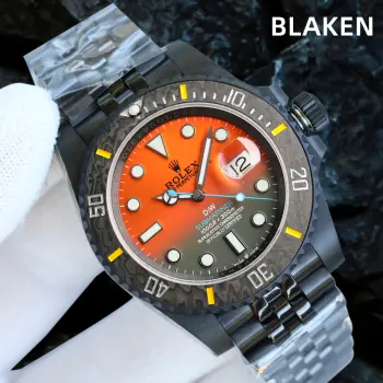 <p>第三代最新升级BLAKEN款水鬼系列 夜黑劳力士/五组表带系列 </p><p>劳.力士Rolex碳黑钢皇 改装劳.力士水鬼系列 巅峰神器 </p><p>1  BLAKEN高级改装水鬼系列 让您美美的 酷酷的 </p><p>2  表身DLC黑化处理 Blacken改装团队特有的暗夜黑表盘砂砾效果100%还原 </p><p>3  搭载一体3135机芯机械 稳定性强  </p><p>4  直径40毫米 厚度11毫米 </p><p>- 诚意之作 欢迎各路表友品鉴</p>