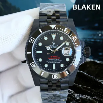 <p>第三代最新升级BLAKEN款水鬼系列 夜黑劳力士/五组表带系列 </p><p>劳.力士Rolex碳黑钢皇 改装劳.力士水鬼系列 巅峰神器 </p><p>1  BLAKEN高级改装水鬼系列 让您美美的 酷酷的 </p><p>2  表身DLC黑化处理 Blacken改装团队特有的暗夜黑表盘砂砾效果100%还原 </p><p>3  搭载一体3135机芯机械 稳定性强  </p><p>4  直径40毫米 厚度11毫米 </p><p>- 诚意之作 欢迎各路表友品鉴</p>