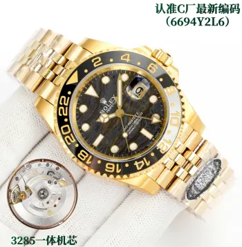 <p>C 劳力士 ROLEX CM3 配重 C厂跳码 GMT格林尼治升级版 采用正品一致904L钢材 一体成形的陶瓷白金字体圈口与正品一致 全新3285一体机芯 同步正品GMT针通过正反调时间及日历 配件通用原装 904L钢表壳表链 蓝宝石镜面 超级夜光 双向陶瓷旋转表圈 折叠表扣 </p>