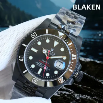 <p>第三代最新升级BLAKEN款水鬼系列 夜黑劳力士/五组表带系列 </p><p>劳.力士Rolex碳黑钢皇 改装劳.力士水鬼系列 巅峰神器 </p><p>1  BLAKEN高级改装水鬼系列 让您美美的 酷酷的 </p><p>2  表身DLC黑化处理 Blacken改装团队特有的暗夜黑表盘砂砾效果100%还原 </p><p>3  搭载一体3135机芯机械 稳定性强  </p><p>4  直径40毫米 厚度11毫米 </p><p>- 诚意之作 欢迎各路表友品鉴</p>