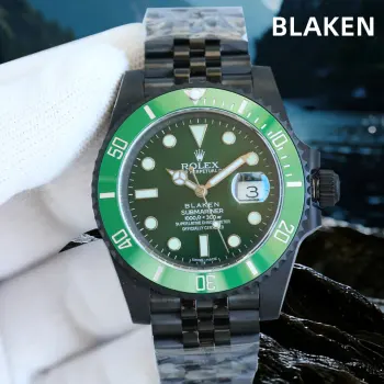 <p>第三代最新升级BLAKEN款水鬼系列 夜黑劳力士/五组表带系列 </p><p>劳.力士Rolex碳黑钢皇 改装劳.力士水鬼系列 巅峰神器 </p><p>1  BLAKEN高级改装水鬼系列 让您美美的 酷酷的 </p><p>2  表身DLC黑化处理 Blacken改装团队特有的暗夜黑表盘砂砾效果100%还原 </p><p>3  搭载一体3135机芯机械 稳定性强  </p><p>4  直径40毫米 厚度11毫米 </p><p>- 诚意之作 欢迎各路表友品鉴</p>