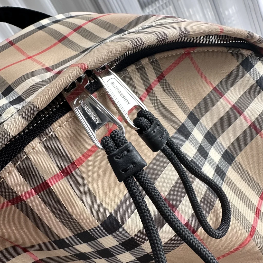 Burberry 1091 Retro Plaid Nylon Backpack Backpack - Detail view 3