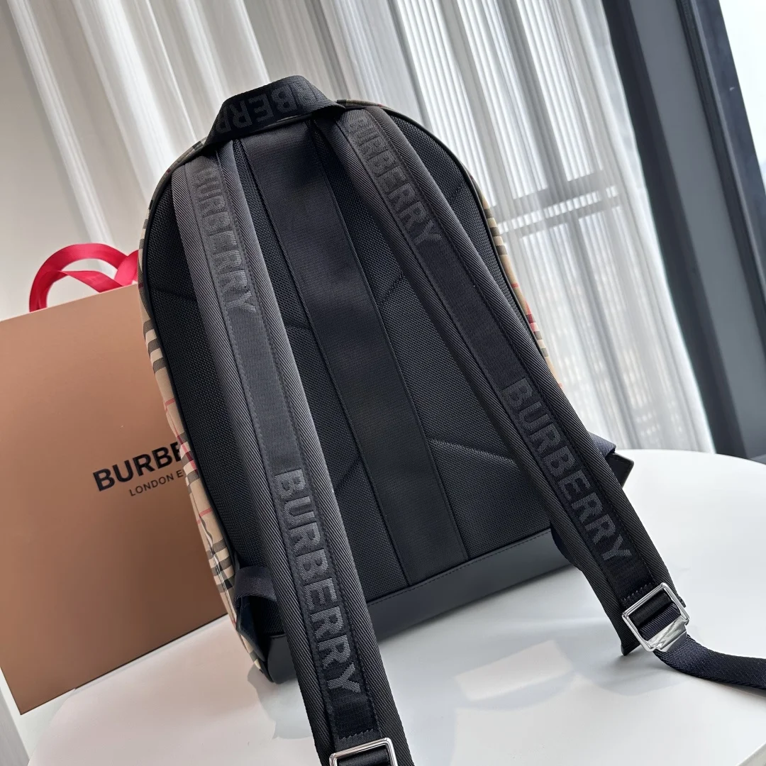 Burberry 1091 Retro Plaid Nylon Backpack Backpack - Detail view 5