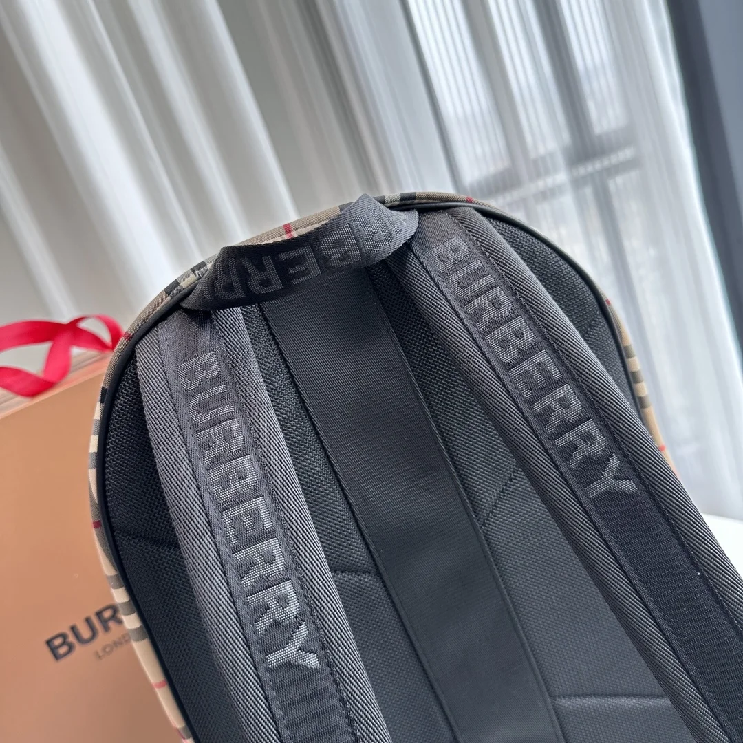 Burberry 1091 Retro Plaid Nylon Backpack Backpack - Detail view 6