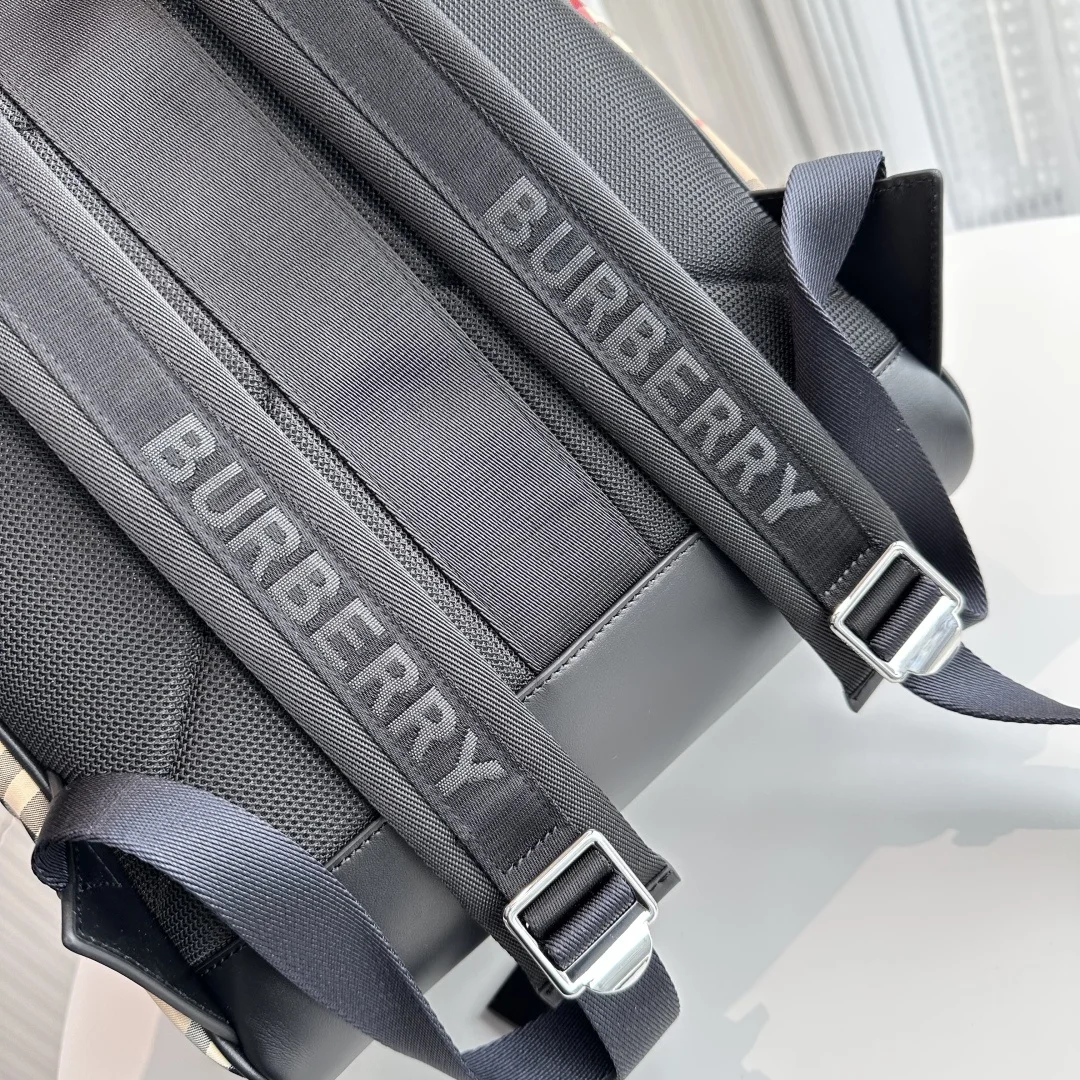 Burberry 1091 Retro Plaid Nylon Backpack Backpack - Detail view 7