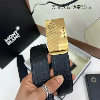 <p> 万宝龙 男士自动带进口小牛皮 手感细腻柔软 搭配纯钢自动精品钢扣 宽度 3.5cm</p>