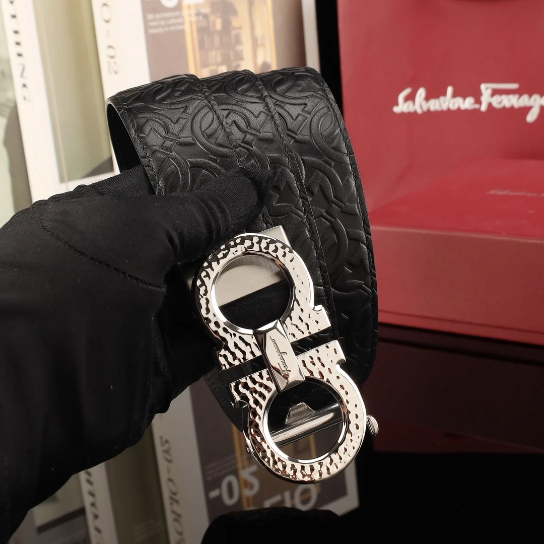 Ferragamo Men s premium steel buckle automatic belt - Detail view 5
