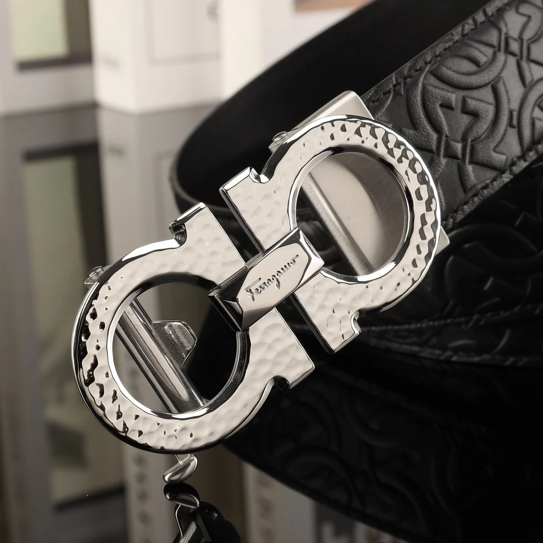 Ferragamo Men s premium steel buckle automatic belt - Detail view 6