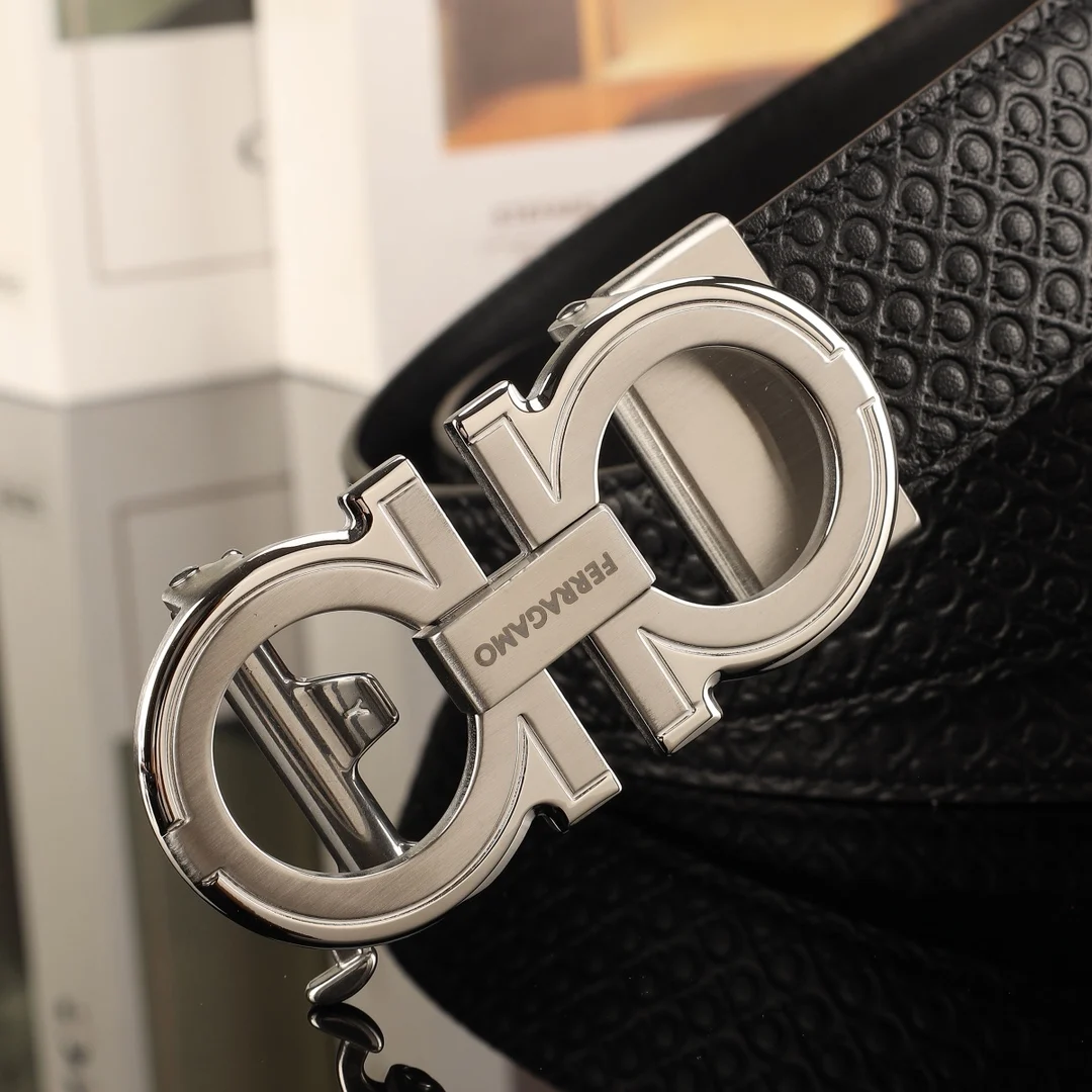 Ferragamo Men s premium steel buckle automatic belt - Detail view 4