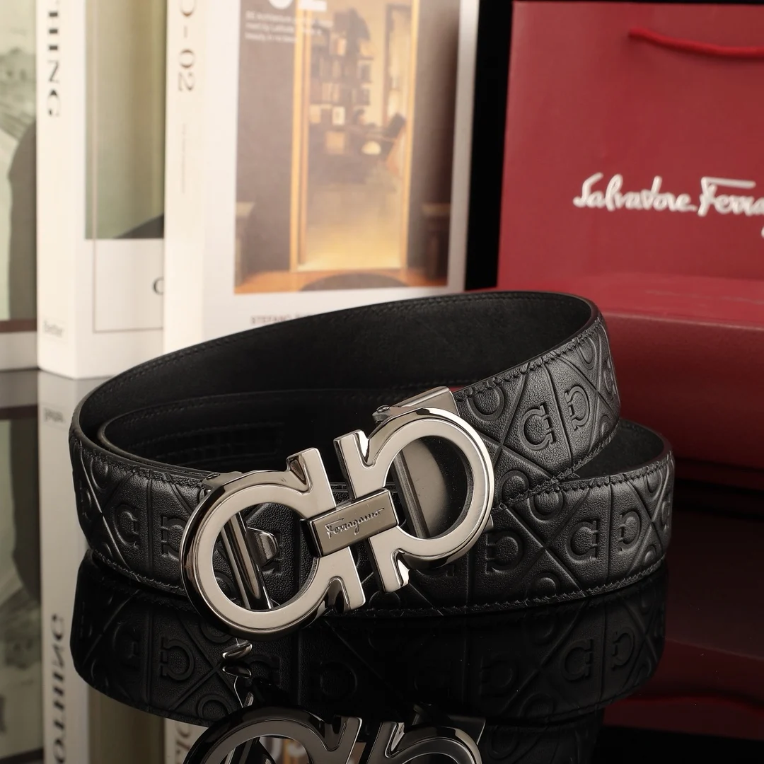 Ferragamo Men s premium steel buckle automatic belt - Detail view 5