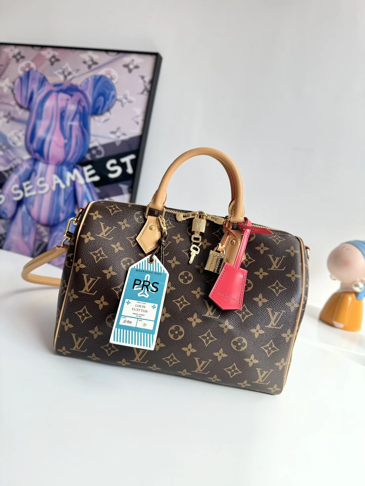 LVM11945 涂层帆布手袋 女士斜挎包 - 细节图 1