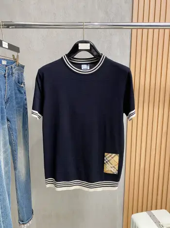 字母刺绣针织polo短袖