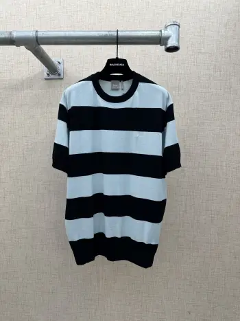 Striped cotton knit fabric striped knit sweater