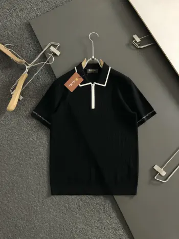 Brown color-block short sleeve