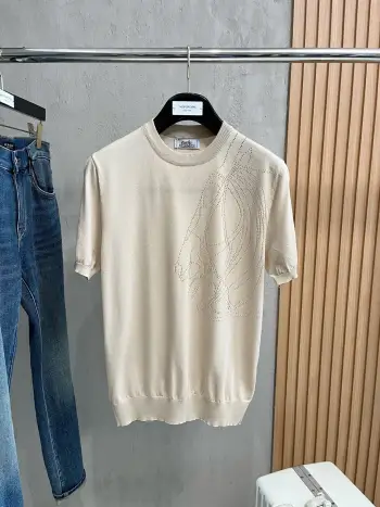 字母刺绣针织polo短袖
