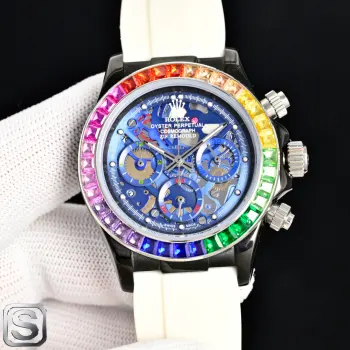 <p>太阳出品 <p>新品 劳力士 ROLEX X43 迪通拿镂空系列 316L精钢表壳 尺寸43mm 矿物质镀膜玻璃耐磨 超强夜光 日本多功能计时石英机芯 进口橡胶表带 原装扣 爱不释手的劳力士迪通拿 品不完的一劳永逸 太阳出品精致推荐男士多功能机械腕表 </p>