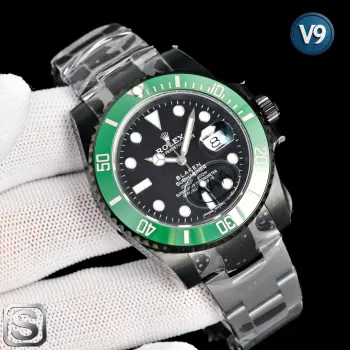 <p>太阳出品 V9-劳力士 ROLEX MT2 水鬼系列 BLAKEN-暗夜黑特别版</p><p>正品开模脱胎于黑水鬼116610LN 同步官网所有细节 一表一码  全新DLC镀黑工艺+防指纹图层 904L精钢材质表壳与表链 极细致化表盘工艺 搭载3135一体机芯 稳定性强 </p><p>直径40mm. 厚度12mm 太阳出品精致推荐男士机械腕表 </p>