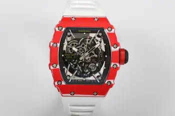 <p>太阳出品<p> 一体机芯 白宝石避震 </p><p> RICHARD MILLE 理查米尔 RM3 RM 35-02 双发条 55小时 </p><p>这是该系列第一枚搭载自动上链机芯的作品 并且别出心裁地使用全碳纤维材料来制作整个表壳 太阳出品精致推荐男士机械腕表 </p>