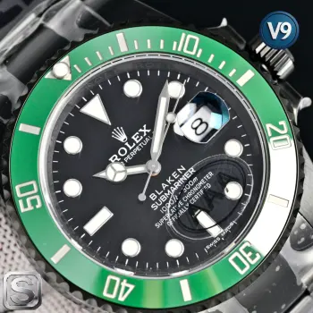 <p>太阳出品 V9-劳力士 ROLEX MT2 水鬼系列 BLAKEN-暗夜黑特别版</p><p>正品开模脱胎于黑水鬼116610LN 同步官网所有细节 一表一码  全新DLC镀黑工艺+防指纹图层 904L精钢材质表壳与表链 极细致化表盘工艺 搭载3135一体机芯 稳定性强 </p><p>直径40mm. 厚度12mm 太阳出品精致推荐男士机械腕表 </p>