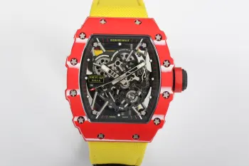 <p>太阳出品<p> 一体机芯 白宝石避震 </p><p> RICHARD MILLE 理查米尔 RM3 RM 35-02 双发条 55小时 </p><p>这是该系列第一枚搭载自动上链机芯的作品 并且别出心裁地使用全碳纤维材料来制作整个表壳 太阳出品精致推荐男士机械腕表 </p>