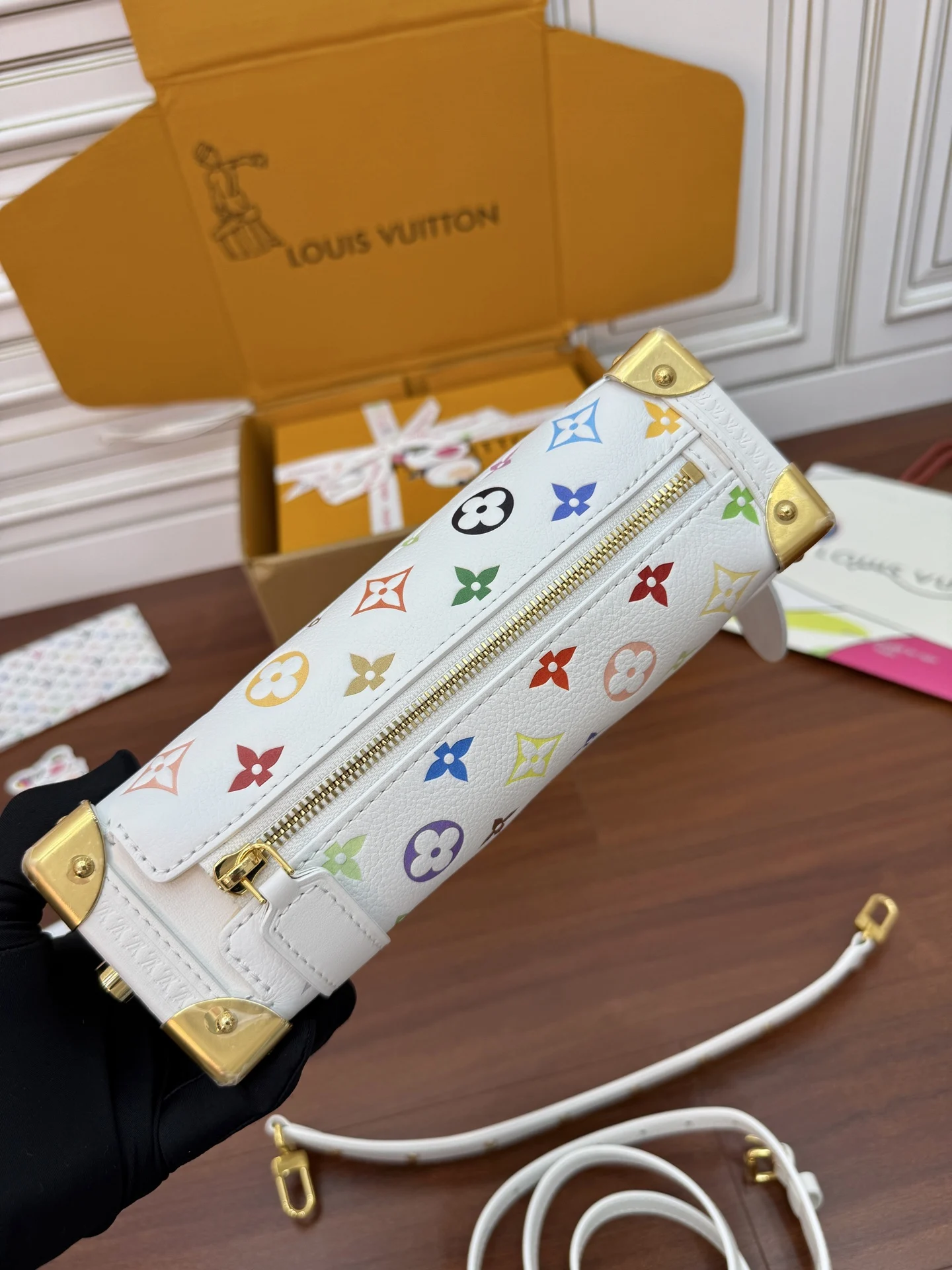 LVM14046 进口菱形面料手袋 女士斜挎包 - 细节图 6