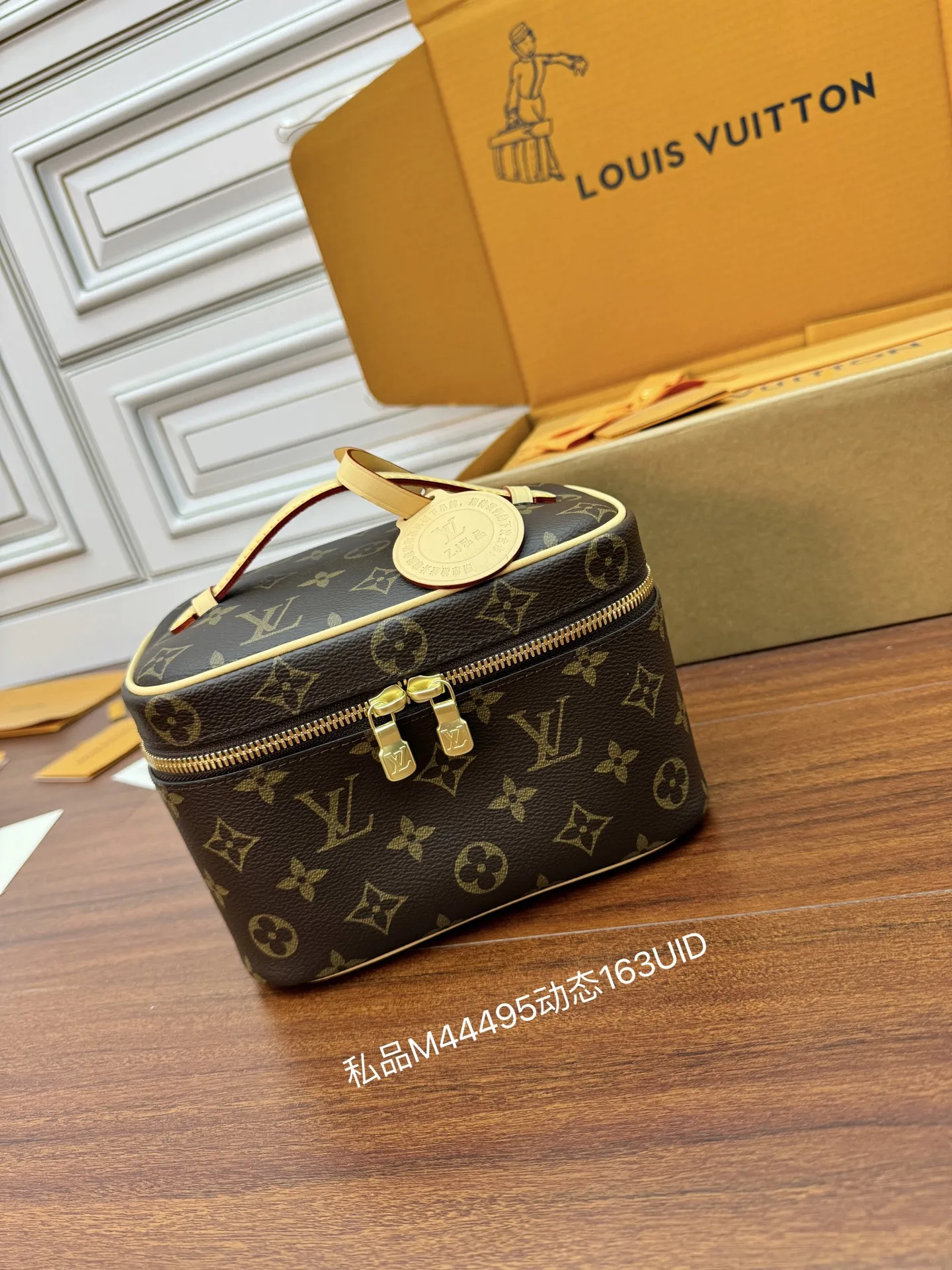 Louis Vuitton M44495 Imported Diamond Fabric Handbag Women s Tote Bag