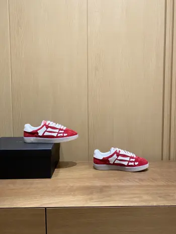 经典骨头图案麂皮运动鞋 情侣款休闲鞋