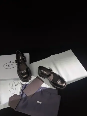 荔枝纹牛皮厚底玛丽珍鞋 女士休闲鞋