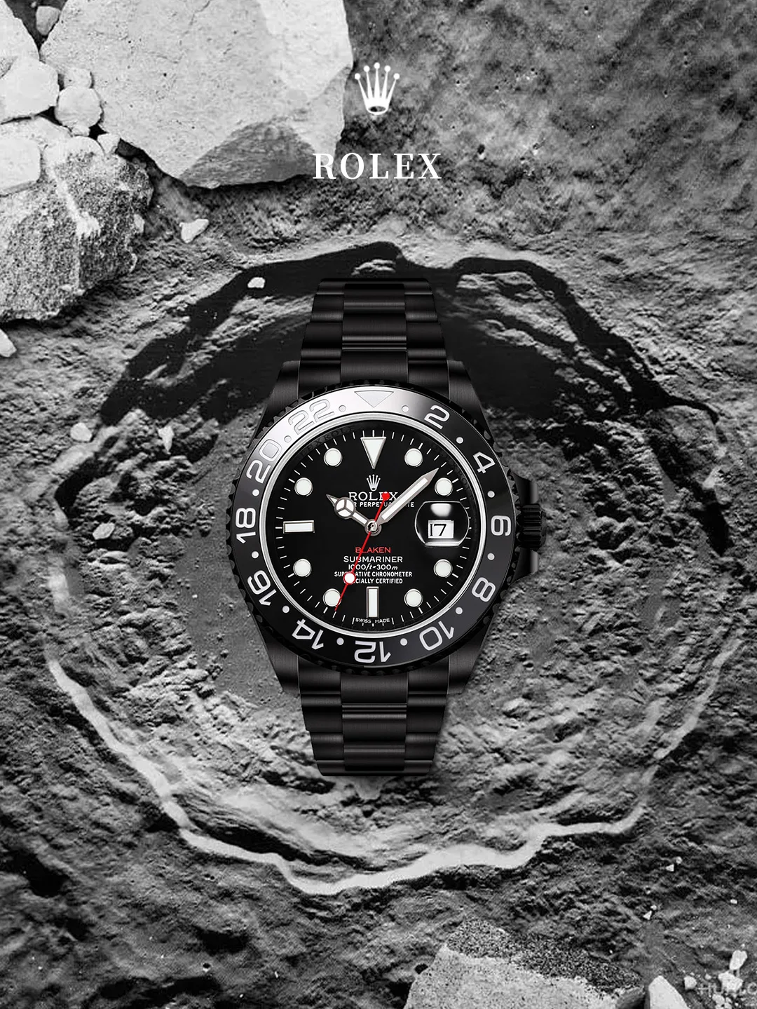 ROLEX 2836 movement Black Steel King Water Ghost series watch Men s mechanical watch - Detail view 8